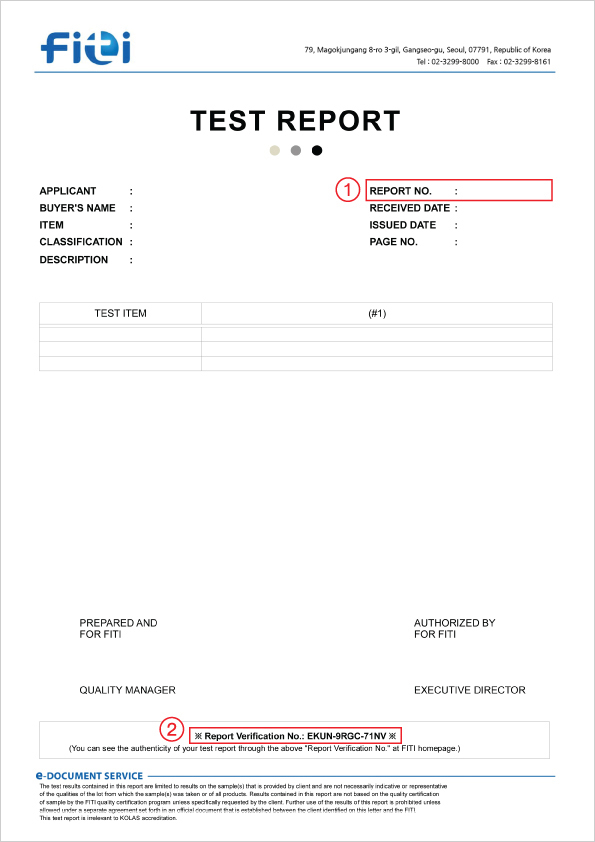 Sample image of a report